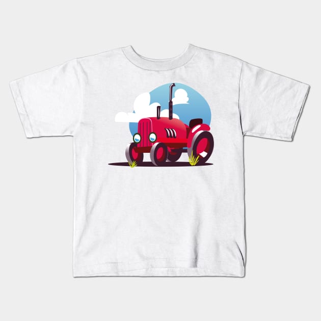 Tractor Kids T-Shirt by nickemporium1